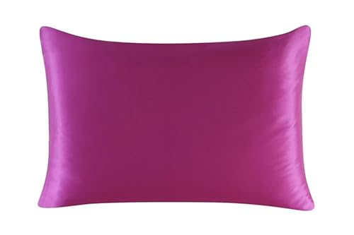 Seidenkissenbezug Seidenkissenbezug Mit Verstecktem Reißverschluss, Natur, Hochwertig, Beidseitiger for Schlaf Und Hautpflege(Rose Pink,40x60 cm) von JTKSSCS