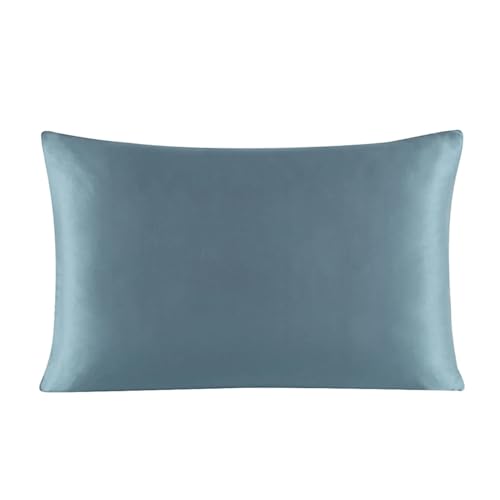 Seidenkissenbezug Seidenkissenbezug Mit Verstecktem Reißverschluss, Natur, Hochwertig, Beidseitiger for Schlaf Und Hautpflege(Sea Blue,40x60 cm) von JTKSSCS