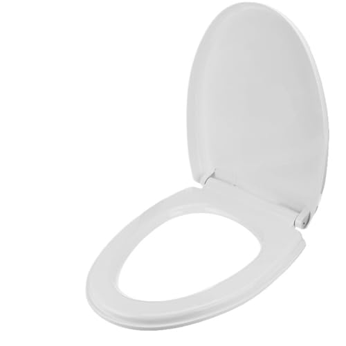 Toilettensitz Toilettendeckelbezug for WC, leicht zu reinigen, quadratische Form, sanftes Schließen, strapazierfähig(V Shape) von JTKSSCS