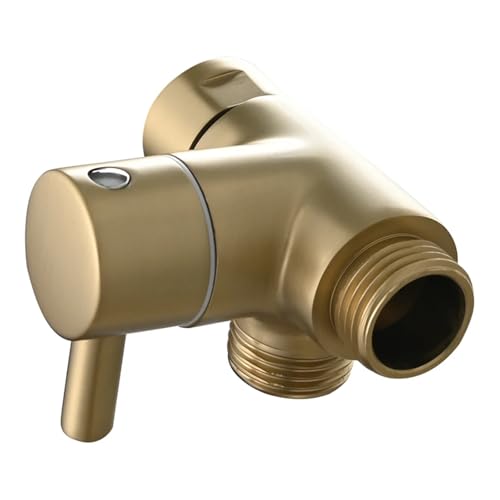 Umschaltventil Dusche Messing Dusche Arm Adapter G1/2'Umstellventil for Handheld Kopf Und Feste(Brushed Gold) von JTKSSCS