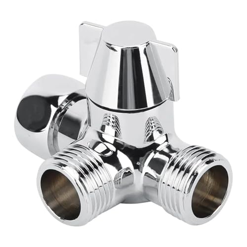 Umschaltventil Dusche Wasserumstellventil Dusche Dreiwegeanschluss T-förmiger Adapter Toiletten-Bidet-Wasserhahn-Splitter Umschaltventil Dusche Wasserumstellventil Dusche Dreiwegeanschluss T-förmiger Adapter Toiletten-Bidet-Wasserhahn-Splitter von JTKSSCS
