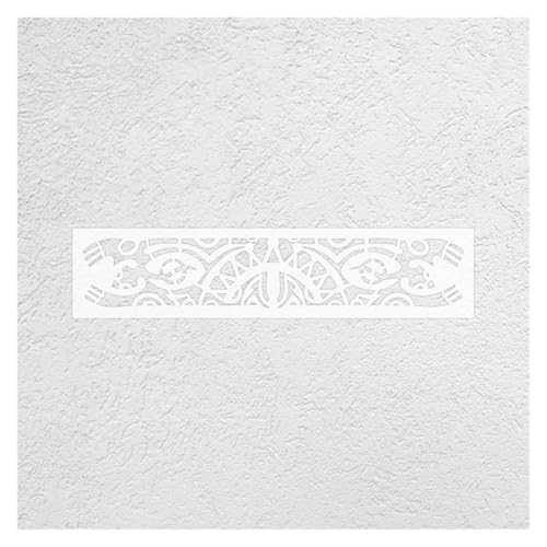 Wandschablone 55cm - 110cm Schablone for Bemalen von Wanddeko, Deko, Putty, Schablone, Möbel, Damast, Bordüre, Barock(S 55cmX10cm) von JTKSSCS