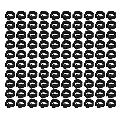 100 Stück 8 Mm Taubenbeinbänder, Taubenbeinringe Wiederverwendbar, Einfach zu Installieren und zu Reinigen, Tauben Identifizieren mit Hochwertigem Kunststoff Zur (Schwarz) von JTLB