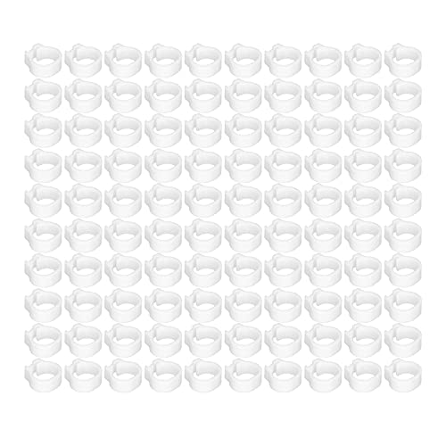 100 Stück 8 Mm Taubenbeinbänder, Taubenbeinringe Wiederverwendbar, Einfach zu Installieren und zu Reinigen, Tauben Identifizieren mit Hochwertigem Kunststoff Zur (Weiß) von JTLB