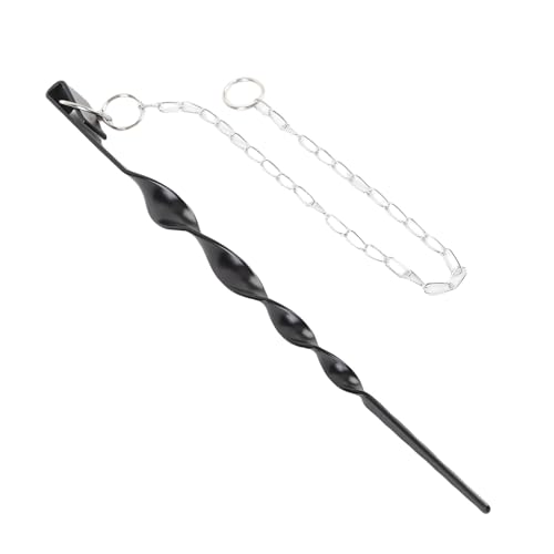 JTLB 13 Zoll Robuster Regenkettenanker aus Pulverbeschichtetem Eisen, Spiralspitze, Mattschwarzes Finish, Windbeständig, Einfache Installation von JTLB
