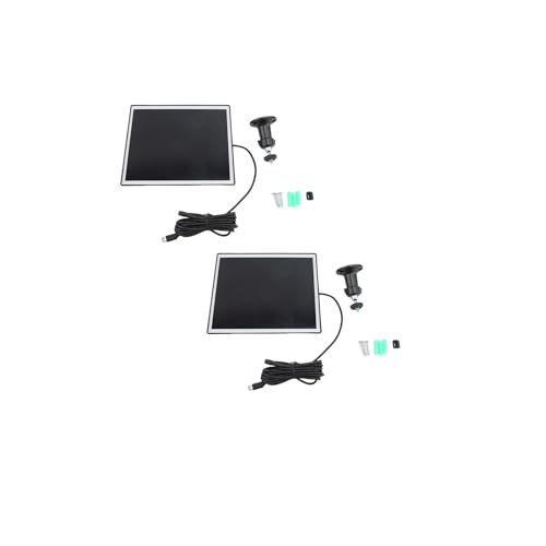JTLB 6 W Solar Panel ABS Mono Kristallines Silizium Solar Ladegerät IP66 Wasserdicht mit 360 Grad Rotierender Halterung und 3-Meter-Kabel für Kamera, Effiziente Solar Ladung (2 PCs) von JTLB