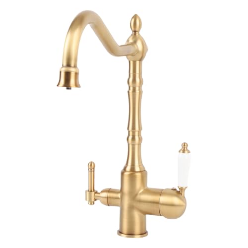 JTLB Antike Messing -Badezimmerhahn, Rotierbarer 2 Griffspülenhahn mit Elegantem Design, für Toilette Waschtisch JTLB Antike Messing -Badezimmerhahn, Rotierbarer 2 Griffspülenhahn mit Elegantem Design, für Toilette Waschtisch von JTLB