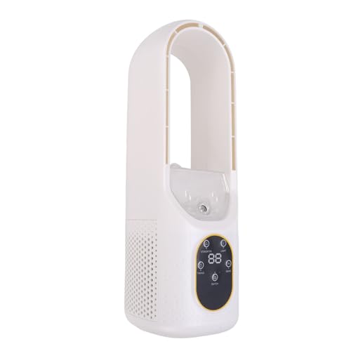 JTLB Bladeless Kühllüfter mit LED -Nachtlicht 6 Geschwindigkeiten & Timer Schreibtisch Blattloser Lüfter mit LED -Licht Ideal für Home Schlafzimmer von JTLB