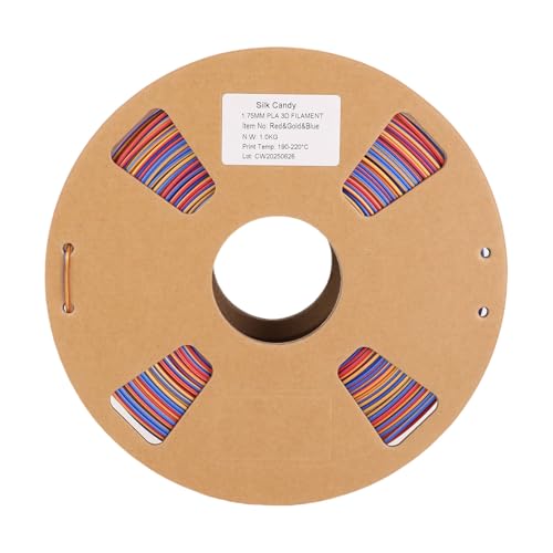 JTLB Farben Pla -Filament, 1,75 Mm Seide 3 in 1 Farbe 1 Kg 3D -Drucker Liefert Rot Gold Blau, für den Degradierbaren Mais -Druck JTLB Farben Pla -Filament, 1,75 Mm Seide 3 in 1 Farbe 1 Kg 3D -Drucker Liefert Rot Gold Blau, für den Degradierbaren Mais -Druck von JTLB