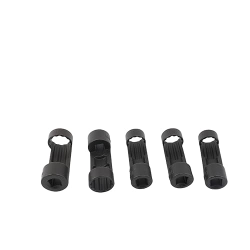 JTLB Federbeinmutter-Entfernung, Stahlkonstruktion, 5 Stück 12-Punkt-Federbeinmutter-Steckschlüssel mit 1/2-Zoll-Antrieb Zum Entfernen von Federbeinmuttern 18 Mm 19 Mm 21 Mm 22 Mm 24 von JTLB