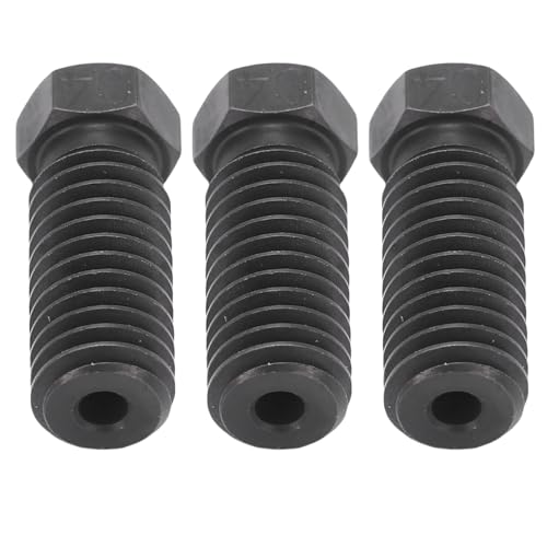 JTLB Härterstahl 0,4 Mm 3D -Drucker -Düsenkit, 3 -Stcs -M6 -Gewinde für PLA ABS PETG, Glatte Futtermittel mit Niedrigem Viskositätskoeffizienten, Hohe Thermische Leitfähigkeit für von JTLB