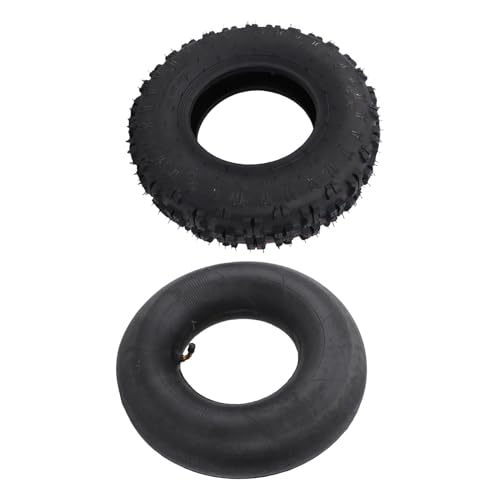 JTLB Hohe Stärke 4.10-6 Reifen und Innenrohr, Reifen und Innenrohr für ATV, Kompatibel mit Gartenwagen, Handlastwagen, Generatoren mit Schneegebläsen von JTLB