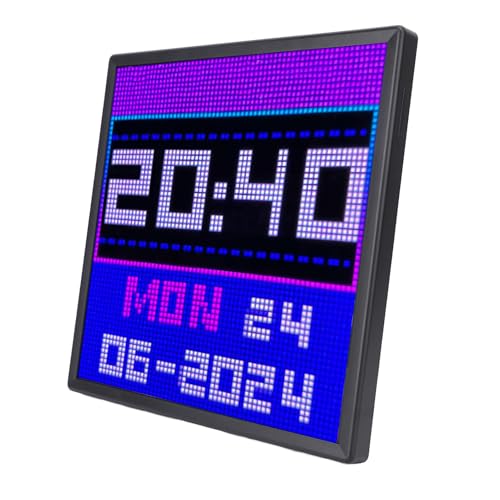 JTLB Pixel Art Bilderrahmen, Smart-LED-Fotorahmen 64x64 Panel-Anzeige mit App für Wall Mount Desktop, App-Funktionen Enthalten Animiertes Display, Wecker, 13 Sprachen, von JTLB