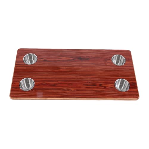 JTLB RV -Tisch -Top -Boot -Desktop -Panel mit 4 Tasse Halter, Robuste Holzoberfläche für Wohnmobilyachtdeck, Moderne Eleganz von JTLB
