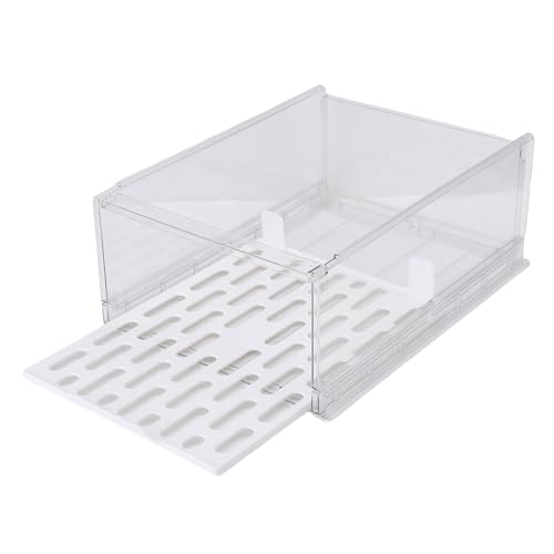 JTLB Robuster Pet Closet Storage Box Transparent Stapelbarer Schubladenorganisator mit Anti-Rutsch-Bottom-Kleiderschrank Organisator für Garderobe, Schlafzimmer, Küche von JTLB