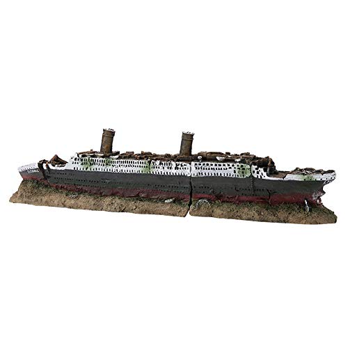 JTLB Titanic Tauchmodell Wracked 24×10×9 Titanic Lost Wrecked Boat Ship Aquarium Dekoration Ornament Wrack Ornamente von JTLB