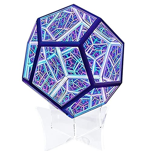 JTLB Unendliche Dodekaeder-Farbkunstlichter, Infinite Dodecahedron Color Art Light USB-aufladbare dekorative Lichter, Nachtlicht für Kinder Möbeldekorationen, Tischlampen, Partyatmosphärenlichter von JTLB