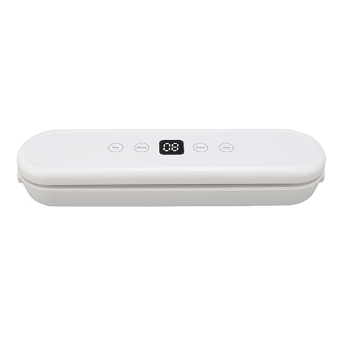 JTLB Vakuumiergerät für Lebensmittel, Kompaktes Automatisches 80-W-65-Kpa-Versiegelungsgerät mit Trocken- und Feuchtmodus, 10 Vakuumbeutel für die Aufbewahrung von Lebensmitteln zu von JTLB