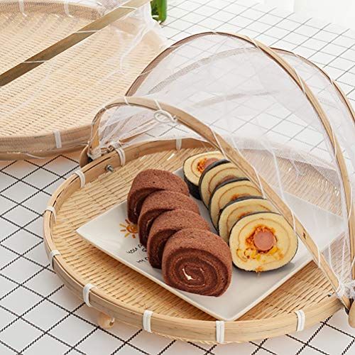 Obstkorb Bambus Lebensmittel, das Vietnamesische Handwerksnetzkuppelschale für Picknicks BBQ -Partys Geeignet Ist (Beige s) von JTLB