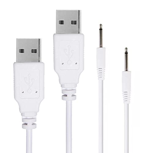 JTMM Ersatz-DC-Ladekabel 2 Packungen USB auf DC 2,5 mm Schnellladekabel, Pin-USB-Schnell-DC-Ladekabel, kompatibel für Paloqueth, kompatibel mit Tracys Dog von JTMM