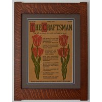 The Craftsman Garden Mission Style Kunst Im Quartersawn-Eichenrahmen von JTMortimer