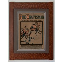 The Craftsman Tiger Lilies Mission Style Art Kunst Im Quartersawn Eichenrahmen von JTMortimer