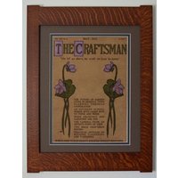 The Craftsman Violets Mission Style Kunst Im Quartersawn-Eichenrahmen The Craftsman Violets Mission Style Kunst Im Quartersawn-Eichenrahmen von JTMortimer