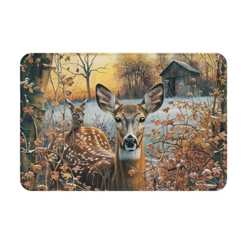 JTNWEC Fußmatte mit Camouflage-Hirsch-Motiv, weich, 40,6 x 61 cm, rutschfester Eingangsteppich, Bodenmatten für Küche, Badezimmer, Böden JTNWEC Fußmatte mit Camouflage-Hirsch-Motiv, weich, 40,6 x 61 cm, rutschfester Eingangsteppich, Bodenmatten für Küche, Badezimmer, Böden von JTNWEC