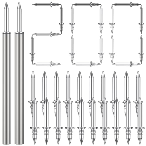 JTNero Nahtloser Nagel 200 pcs mit Doppelköpfigem Sockelfaden Nagel für Sockelleisten ohne Spuren, Sockelleistenschrauben mit 2 einem nagelspezifischen Hülsenwerkzeug (200pcs) von JTNero