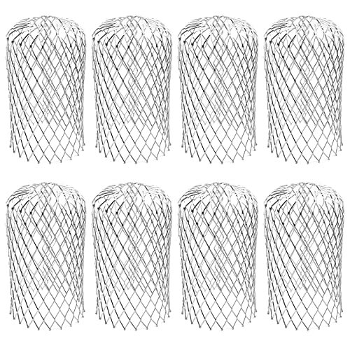 8er Set Rinnensieb Metall Dachrinnenschutz Fallrohrschutz Gutter Aluminium Filter Grid Laubsieb Laubfang Blättersieb Blätterschutz Regenrohrschutz Schutzgitter Laub Verschmutzung Moos 16x8.5x8.5 cm von JTOOYS