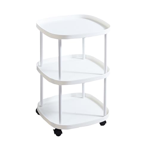 JTPMYFT Beweglicher Nachttisch for den Haushalt, Sofa-Beistelltisch, Couchtisch for das Wohnzimmer im Haushalt, stabile Struktur, geeignet for Schlafzimmer, Wohnzimmer(White) von JTPMYFT