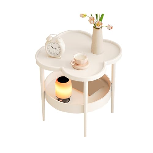 JTPMYFT Couchtisch Schlafzimmer Nachttisch, Sofa Beistelltisch, Stabil Tragfähig, Geeignet for Schlafzimmer, Sofa(White) von JTPMYFT