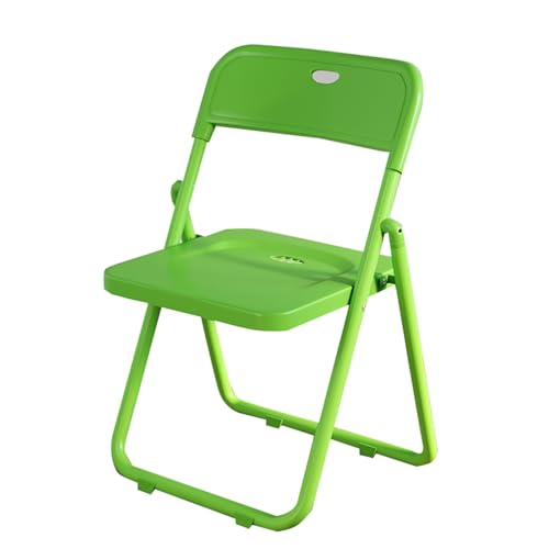 JTPMYFT Einfacher Klappstuhl mit robustem Metallrahmen, bequem, faltbar, tragbar, Sitzgelegenheiten for gewerbliche Veranstaltungen, drinnen und draußen, geeignet for Zuhause, Büro(Green) von JTPMYFT