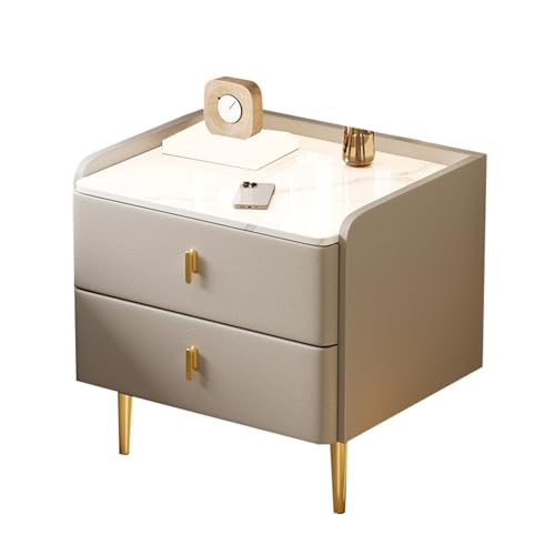 JTPMYFT Haushaltsschrank aus Massivholz, Nachttisch mit Schubladen, Kratzfest und verschleißfest, geeignet for Innen- und Wohnzimmer(Champagne,40 * 40 * 48cm) von JTPMYFT