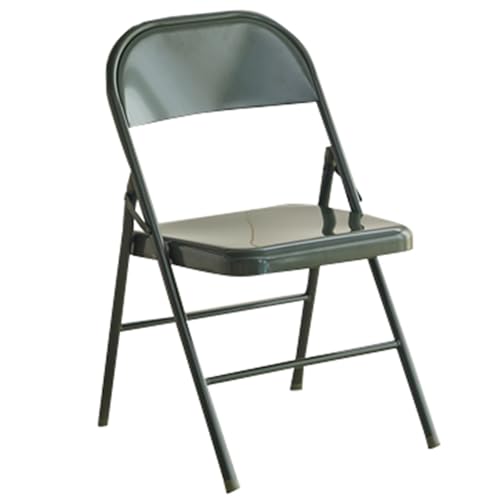 JTPMYFT Klappstuhl, Kissenstuhl mit robustem Metallrahmen, stapelbarer Klappstuhl for drinnen und draußen for Büro, Küche, Restaurant(Army Green) von JTPMYFT