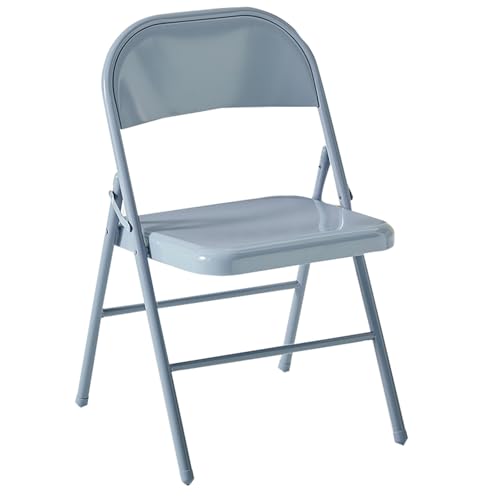 JTPMYFT Klappstuhl, Kissenstuhl mit robustem Metallrahmen, stapelbarer Klappstuhl for drinnen und draußen for Büro, Küche, Restaurant(Light Blue) von JTPMYFT