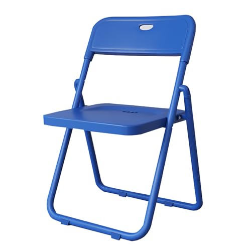 JTPMYFT Klappstuhl, Klappstuhl mit robustem Metallrahmen, stapelbarer Klapp-Gästestuhl for drinnen und draußen for Büro, Küche, Restaurant(Blue) von JTPMYFT