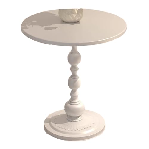 JTPMYFT Kleiner Nachttisch fürs Schlafzimmer, Nachttisch aus Metall, geräumiger Ablagetisch, geeignet for Schlafzimmer und Wohnzimmer(White,42 x 52 x 28cm) von JTPMYFT