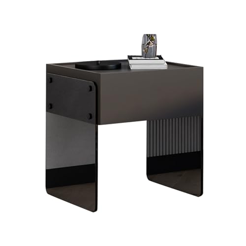 JTPMYFT Minimalistischer Hängenachttisch, Nachttischschrank fürs Schlafzimmer, Sockeldesign vermeiden, Geeignet for Sofa, Büro(Dark Gray,50 x 40 x 47.5 cm) von JTPMYFT