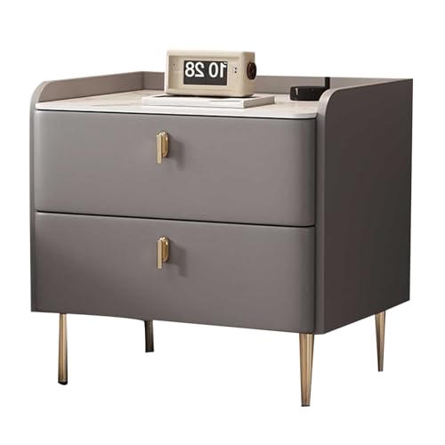 JTPMYFT Nachttisch, Schlafzimmer Home Nachttisch Schrank Aufbewahrungsschrank, schmutzabweisend und leicht zu reinigen, geeignet for Schlafzimmer, Sofa(Light Gray,45 * 40 * 48cm) von JTPMYFT
