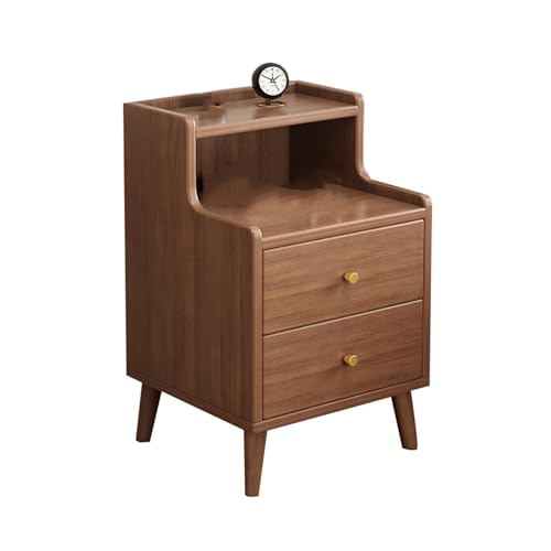 JTPMYFT Schmaler Nachttisch mit Schubladen, Nachttisch aus Massivholz, ultraschmal 20 cm, geringe Stellfläche, hohe Tiefe, geeignet for Schlafzimmer, Innenbereich(15.7 * 15.5 * 18.9inch) von JTPMYFT