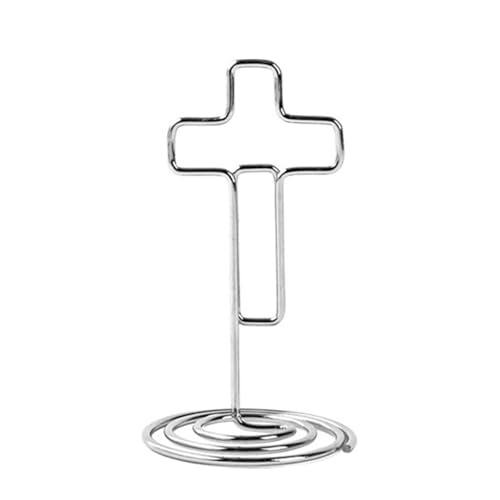 100 Stück Metall Büro Memohalter Ständer religiöse Veranstaltungsdekorationen Metalltextur zum Organisieren von Notizkarten und Fotos auf dem Schreibtisch von JTQYFI