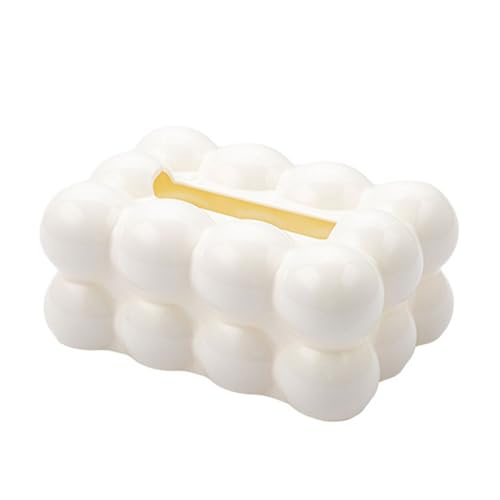 Cotton Candys Taschentuchbox Rechteckiger Papierhandtuchbehälter Elegante Taschentuch Aufbewahrungsbox Nachfüllbarer Serviettenspender Praktische Papierhandtuchbox von JTQYFI