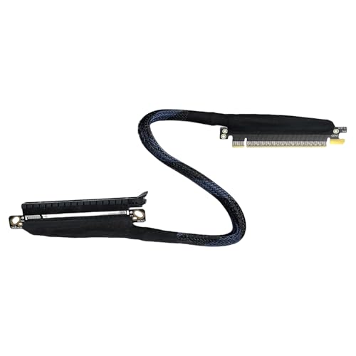 JTQYFI Flexibler 180-Grad-linker Ausgang rechts Eingang PCIe5.0 X16 Verlängerungskabel Geflecht abgeschirmter Draht verlustfreie Signalübertragung JTQYFI Flexibler 180-Grad-linker Ausgang rechts Eingang PCIe5.0 X16 Verlängerungskabel Geflecht abgeschirmter Draht verlustfreie Signalübertragung von JTQYFI