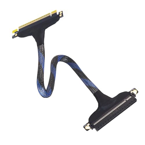 JTQYFI PCIE5.0 X16 Grafikkarten-Verlängerungskabel mit geschirmten Metallsteckern, Endschnallen, unterstützt PCIE 5.0-Datenübertragung JTQYFI PCIE5.0 X16 Grafikkarten-Verlängerungskabel mit geschirmten Metallsteckern, Endschnallen, unterstützt PCIE 5.0-Datenübertragung von JTQYFI