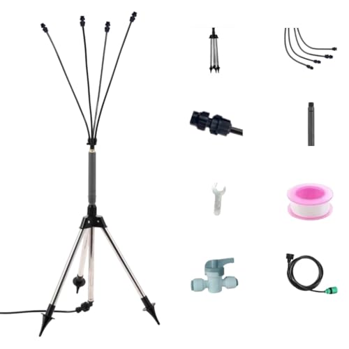 JTQYFI Verstellbarer tragbarer Ständer, Nebel, tragbar, Nebelkühlung, für Garten, Pool, Hinterhof, Garten, Ständer mit Stativ JTQYFI Verstellbarer tragbarer Ständer, Nebel, tragbar, Nebelkühlung, für Garten, Pool, Hinterhof, Garten, Ständer mit Stativ von JTQYFI