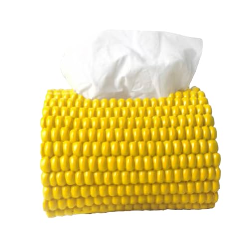 Maisförmige Taschentuchbox Dekorativer Papierhandtuchbehälter Elegante Taschentuch Aufbewahrungsbox Nachfüllbarer Serviettenspender Taschentuchspender von JTQYFI