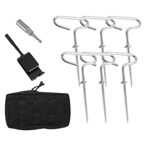 Sandklammern, Zelt-Heringe, Mehrzweck-Nägel, schwere Bodenanker, Outdoor-Zelt-Zubehör, 9 Stück Sandklammern, Zelt-Heringe, Mehrzweck-Nägel, schwere Bodenanker, Outdoor-Zelt-Zubehör, 9 Stück von JTQYFI