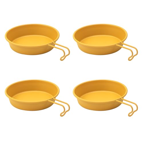 Set Von 4 Edelstahl Abendessen Und Snacks Schalen Benutzerfreundliches Stahlgeschirrset Für Gesunde Benutzer von JTQYFI