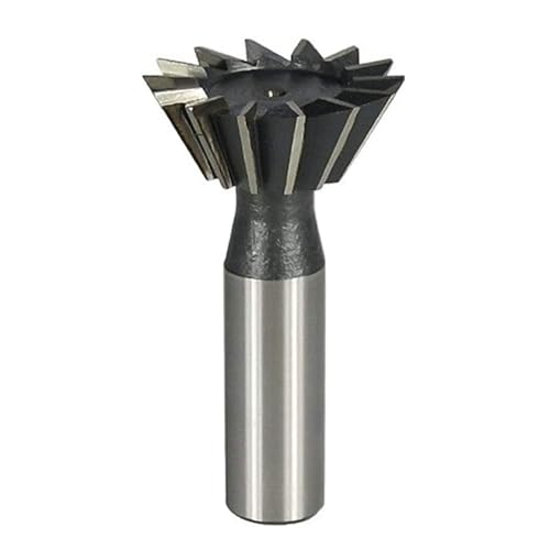 Zweischneidiger Schwalbenschwanz-Oberfräser 45/55/60° Praktischer Fräser gerader Schaft 8/10/12/14/16 Flöte HSS Schaftfräser von JTQYFI